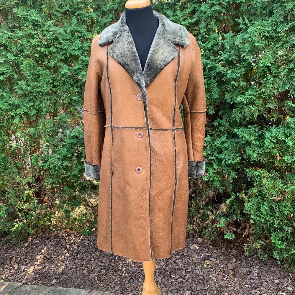 Shearling winter coat